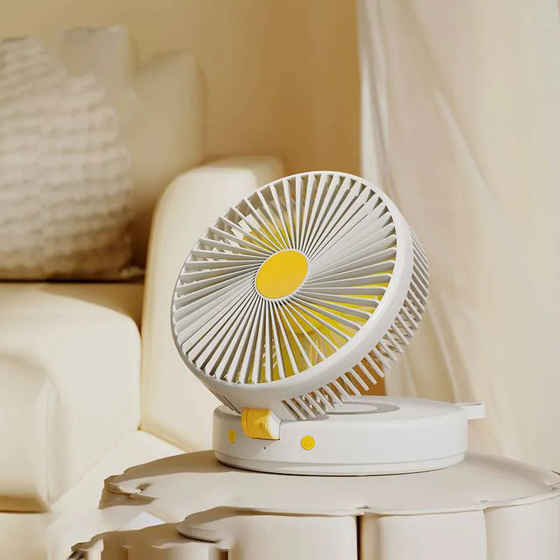 Ventilador Portátil Plegable con Batería Recargable y Luz LED